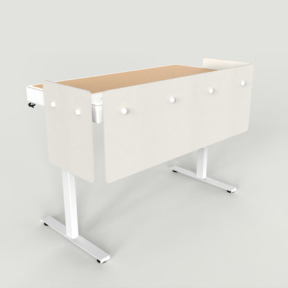 Standard Modesty Panel Set for Heckler Lectern 6U in Ivory finish.