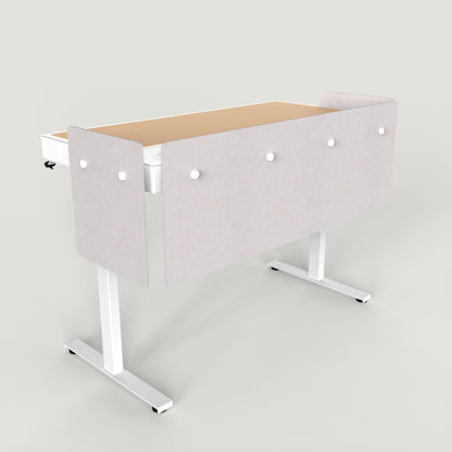 Standard Modesty Panel Set for Heckler Lectern 6U in Latte finish.