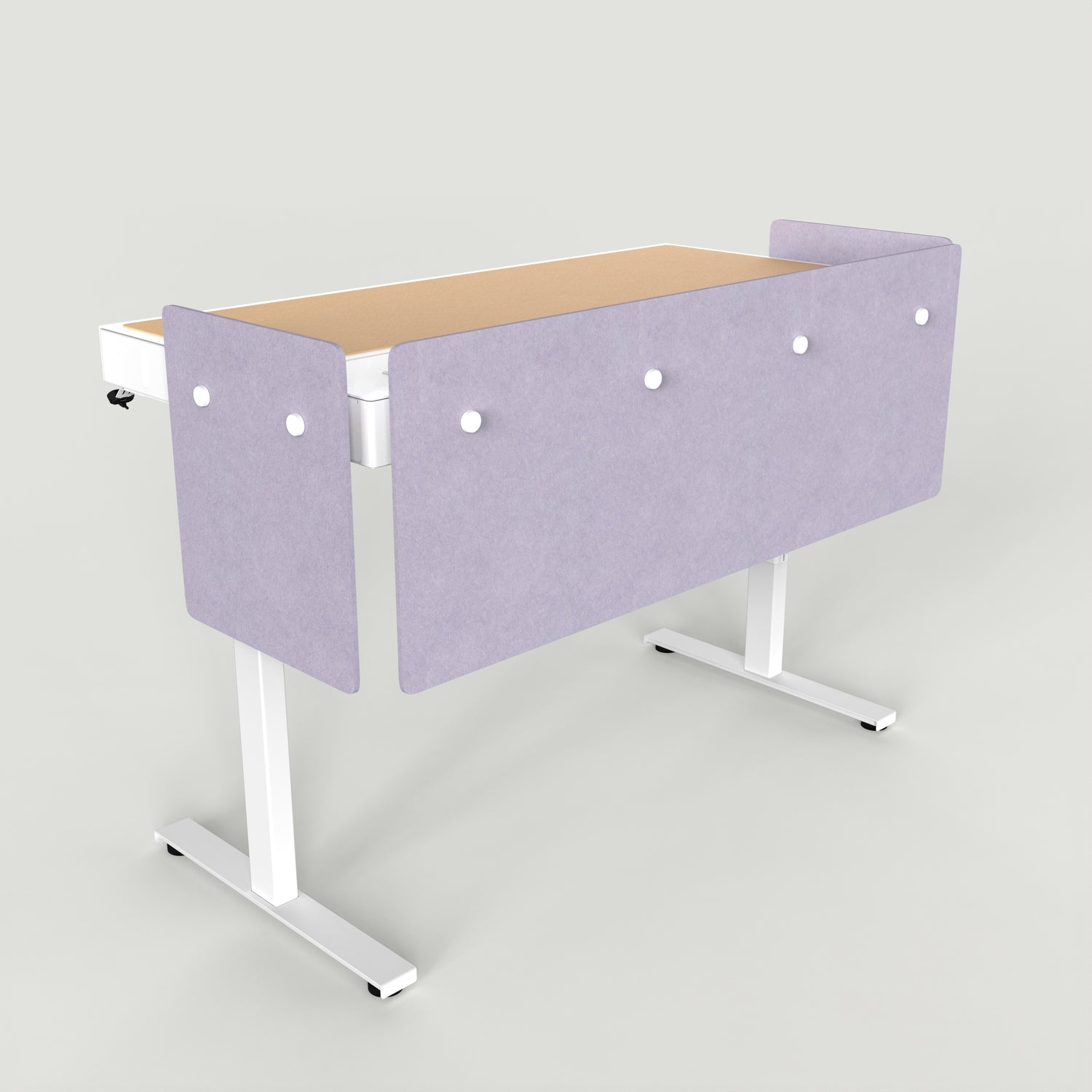 Standard Modesty Panel Set for Heckler Lectern 6U in Lilac finish.