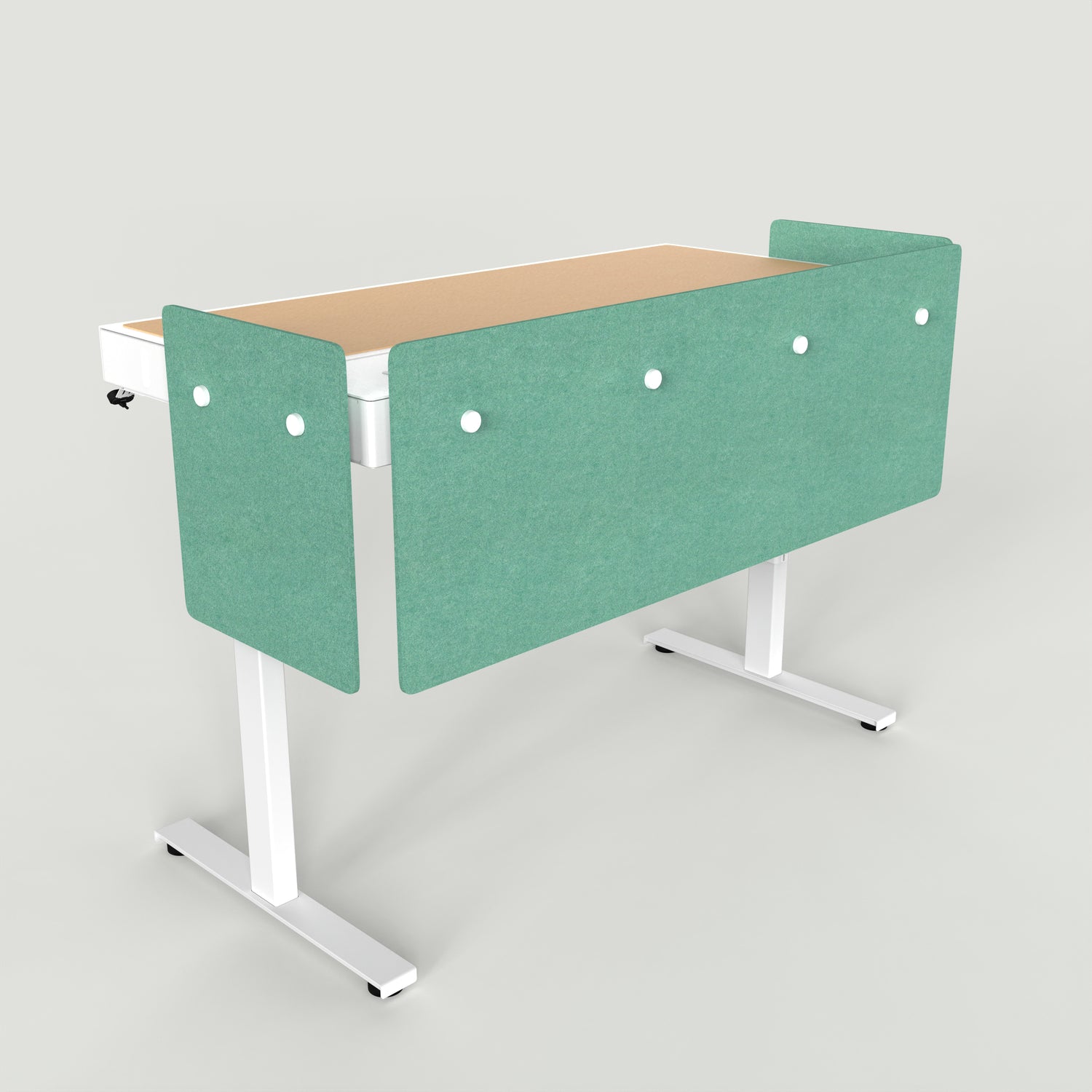 Standard Modesty Panel Set for Heckler Lectern 6U in Mint finish.