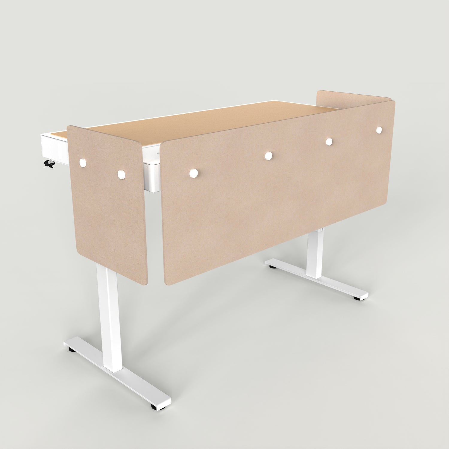 Standard Modesty Panel Set for Heckler Lectern 6U in Porcelain finish.