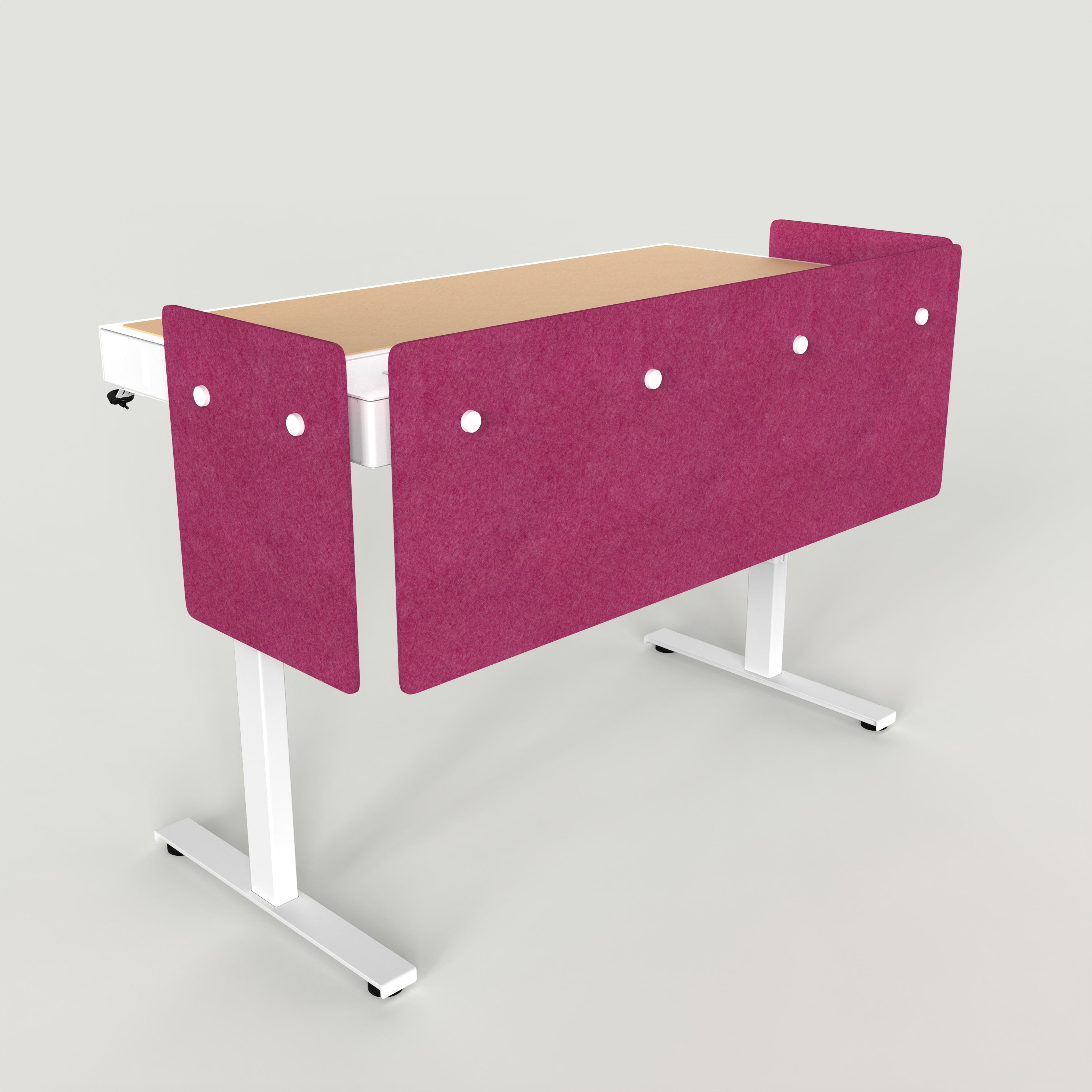 Standard Modesty Panel Set for Heckler Lectern 6U in Raspberry finish.