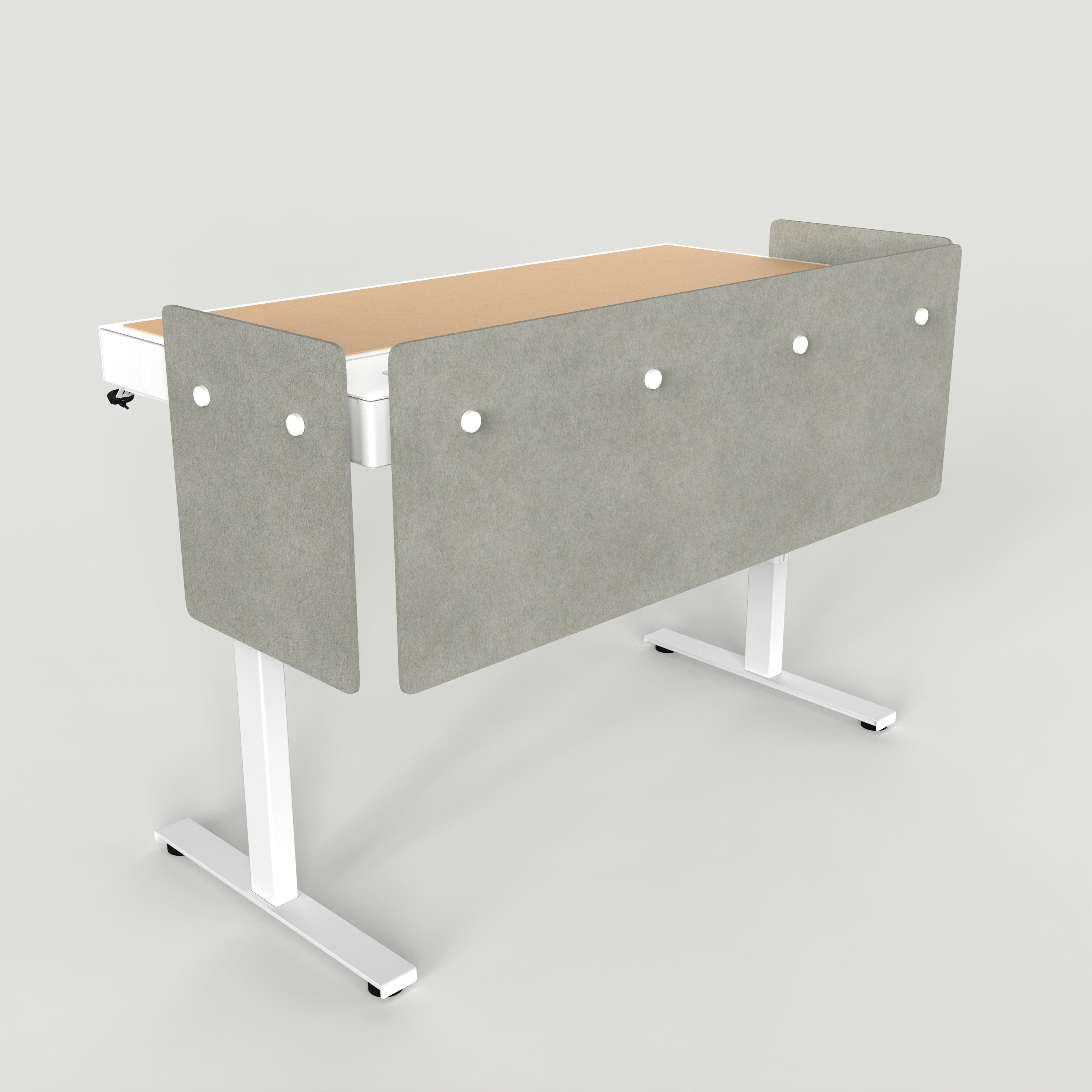 Standard Modesty Panel Set for Heckler Lectern 6U in Sage finish.