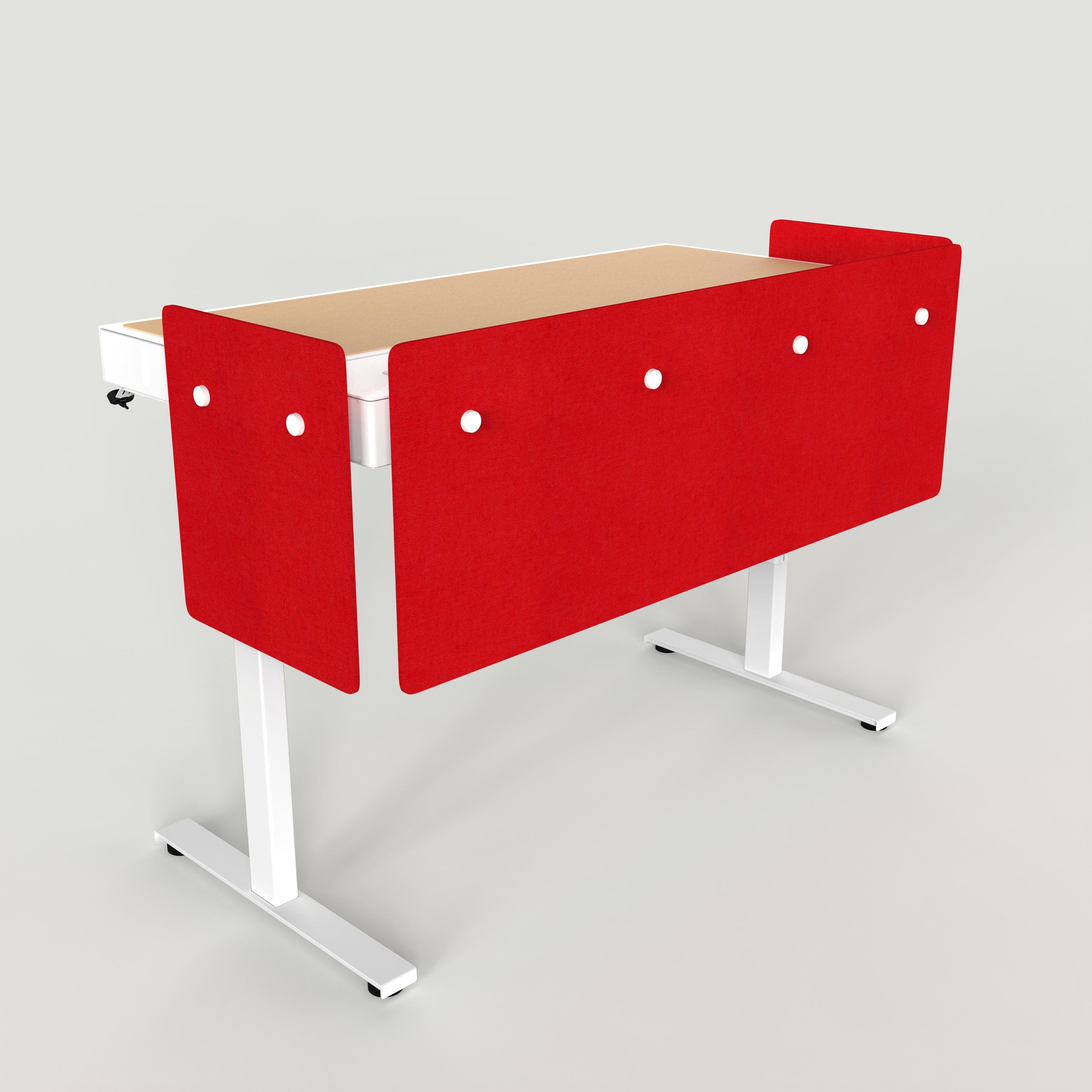 Standard Modesty Panel Set for Heckler Lectern 6U in Scarlet finish.