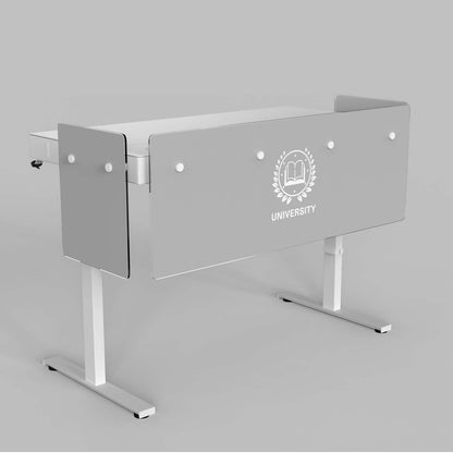 Premium Modesty Panel Set for Heckler Lectern 6U in Opaque Cool Grey 6 C printed finish.