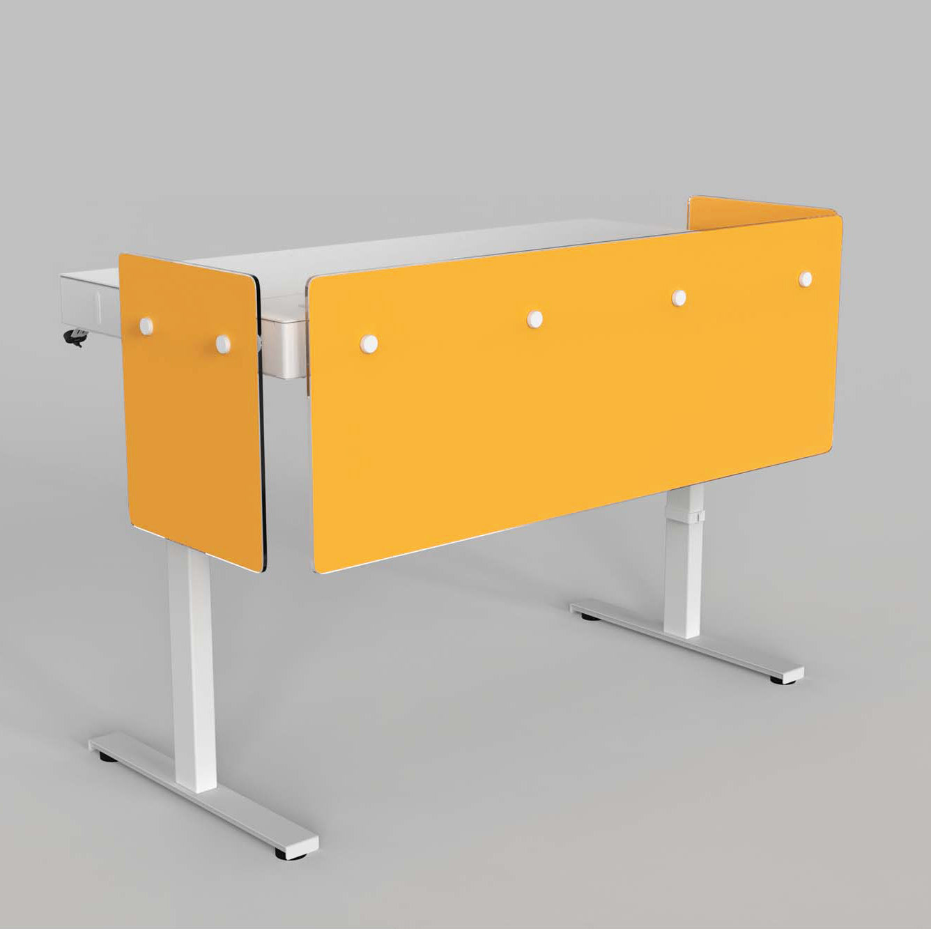 Premium Modesty Panel Set for Heckler Lectern 6U in Opaque Pantone PMS 123 C printed finish.