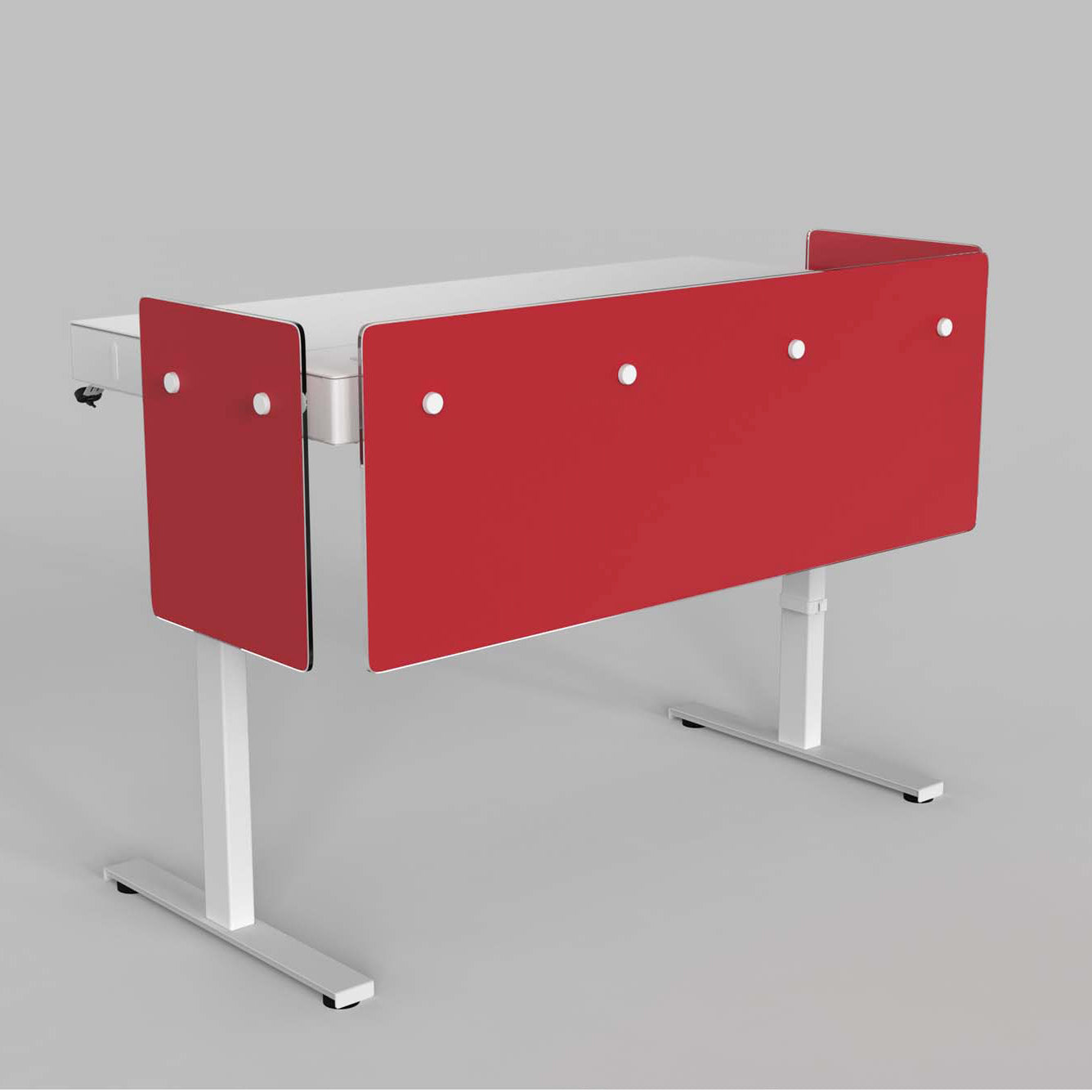 Premium Modesty Panel Set for Heckler Lectern 6U in Opaque Pantone PMS 186 C printed finish.