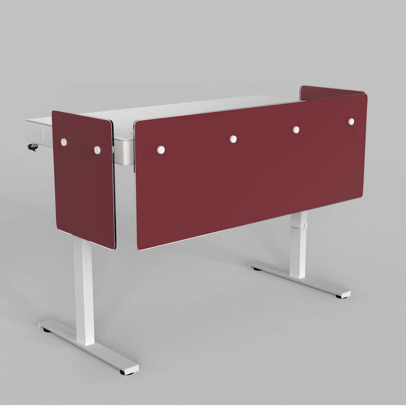 Premium Modesty Panel Set for Heckler Lectern 6U in Opaque Pantone PMS 201 C printed finish.