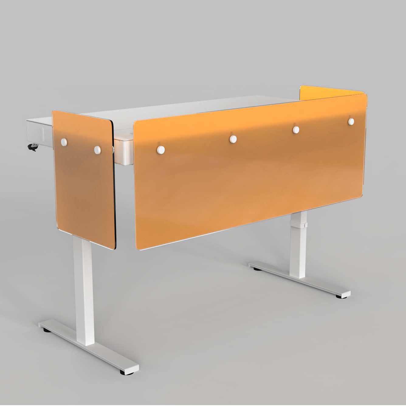 Premium Modesty Panel Set for Heckler Lectern 6U in Translucent Pantone PMS 1375 C printed finish.