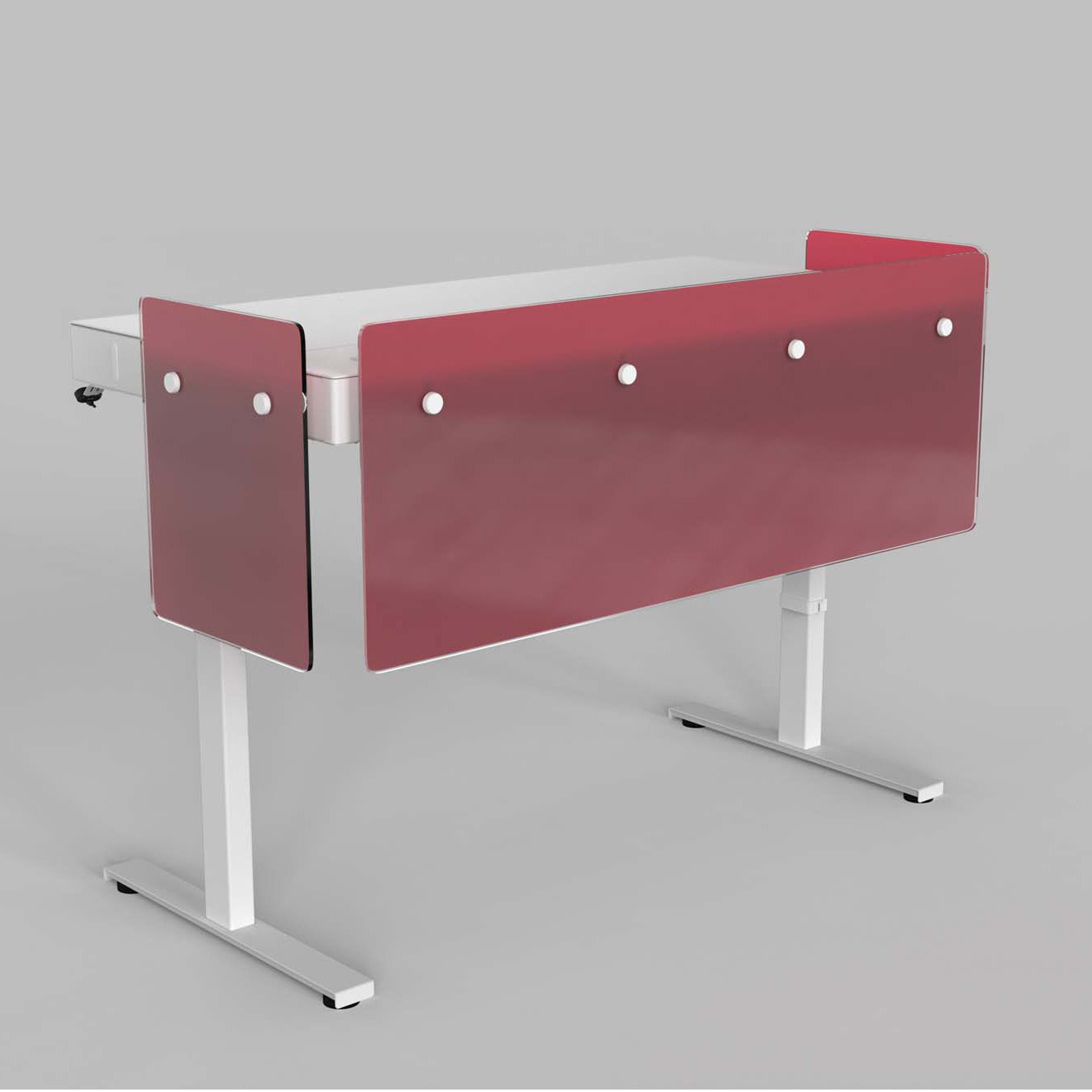 Premium Modesty Panel Set for Heckler Lectern 6U in Translucent Pantone PMS 201 C printed finish.
