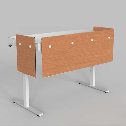 Premium Modesty Panel Set for Heckler Lectern 6U in Castle Oak wood finish.