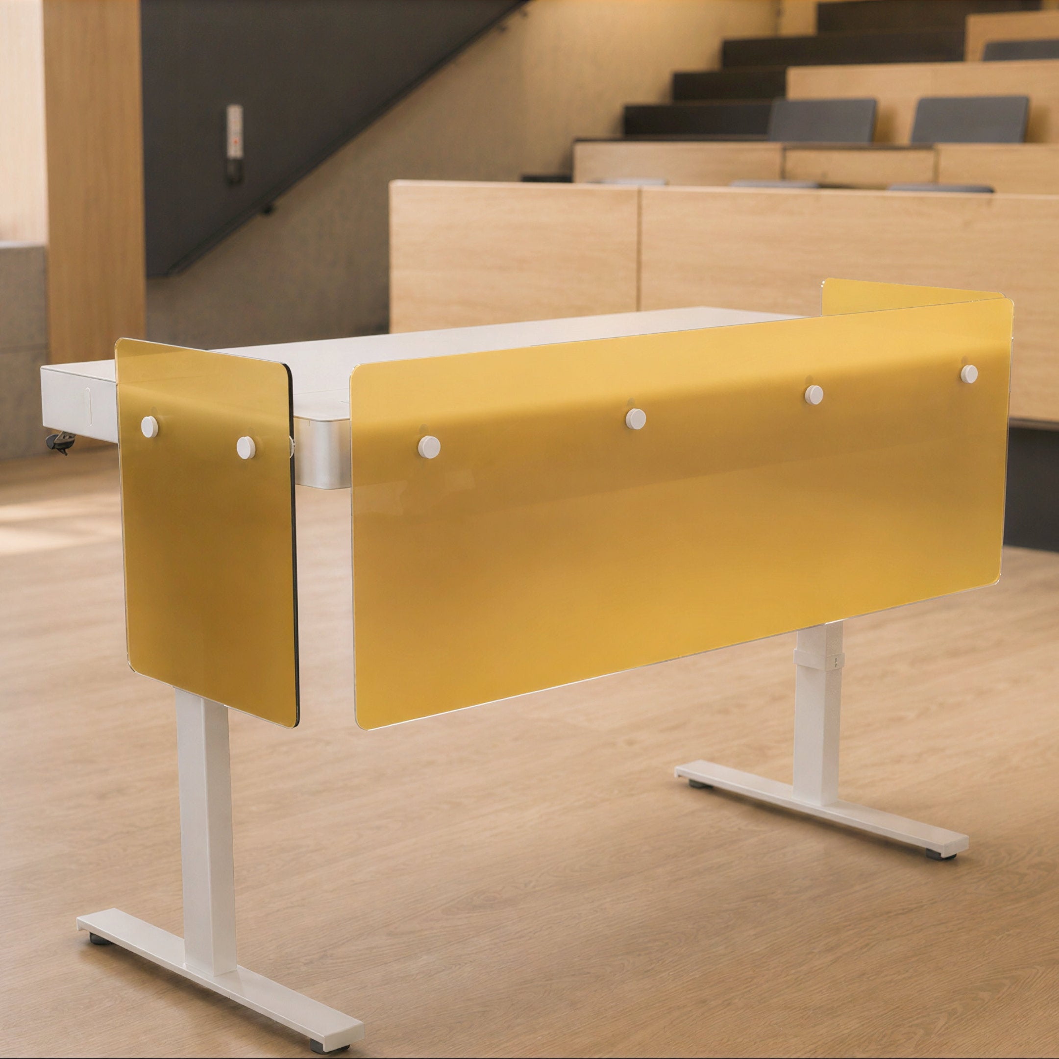 Premium Modesty Panel Set for Heckler Lectern 6U installed with front panel.