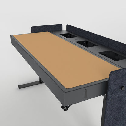 Deskpad for Heckler Lectern 6U in Leather finish.