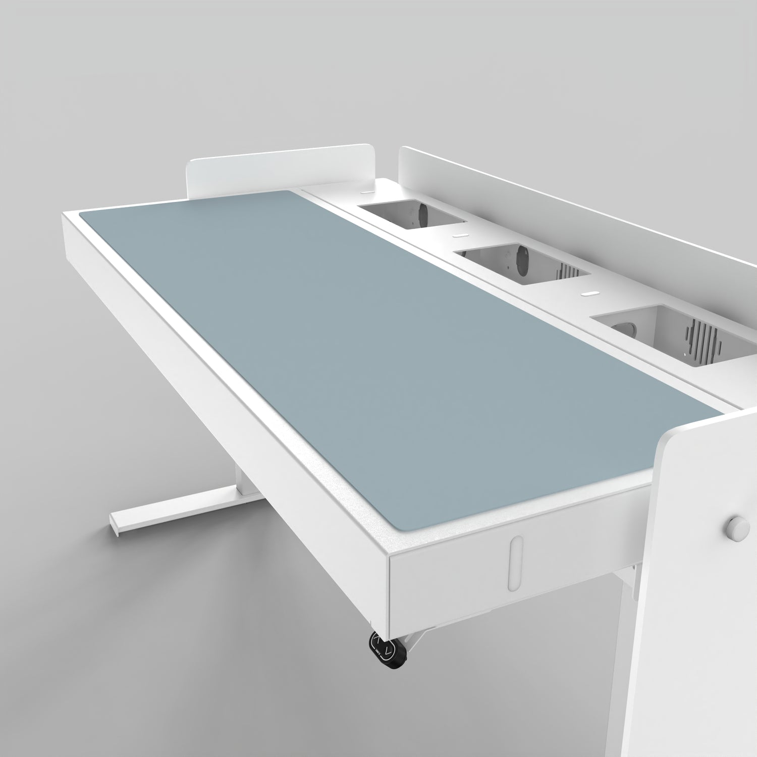 Deskpad for Heckler Lectern 6U in Blue Haze finish.