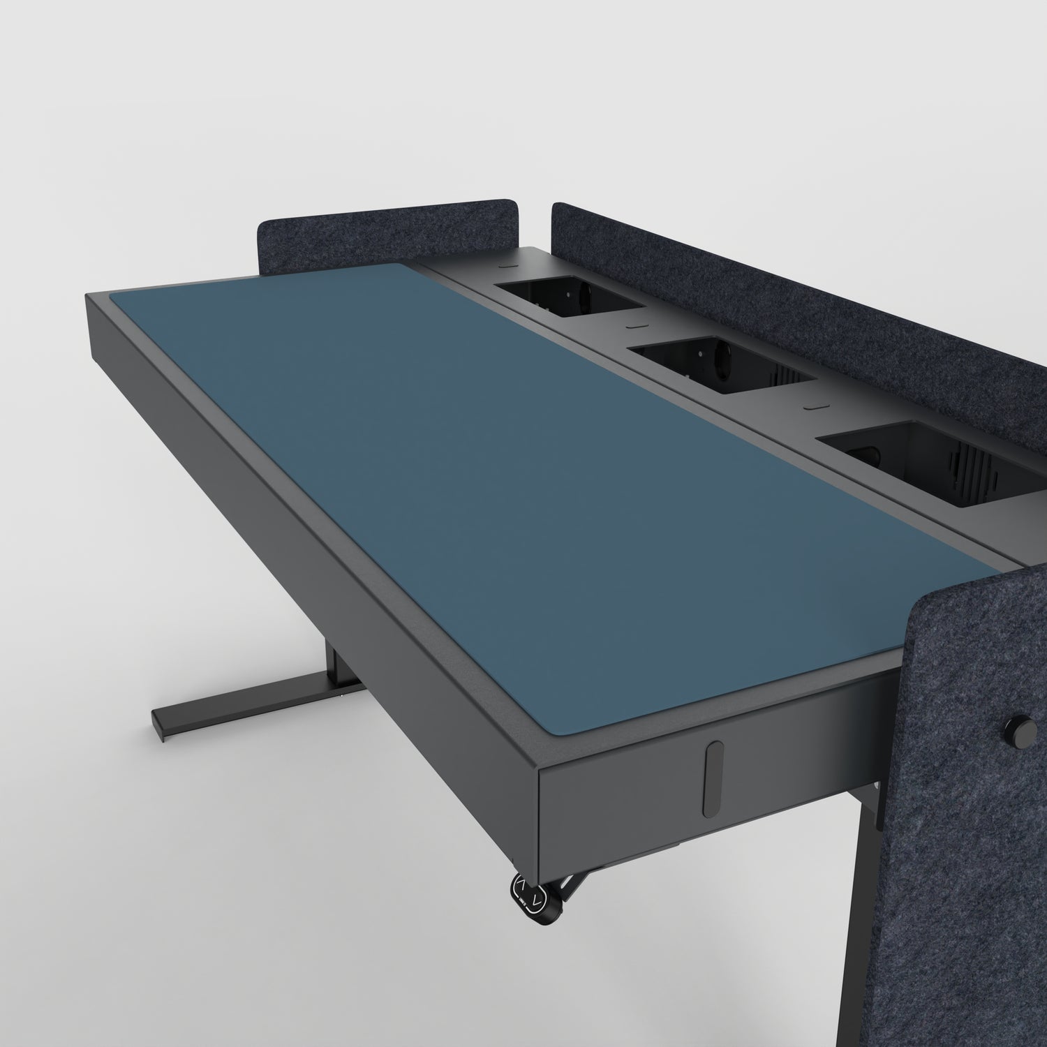 Deskpad for Heckler Lectern 6U in Denim finish.
