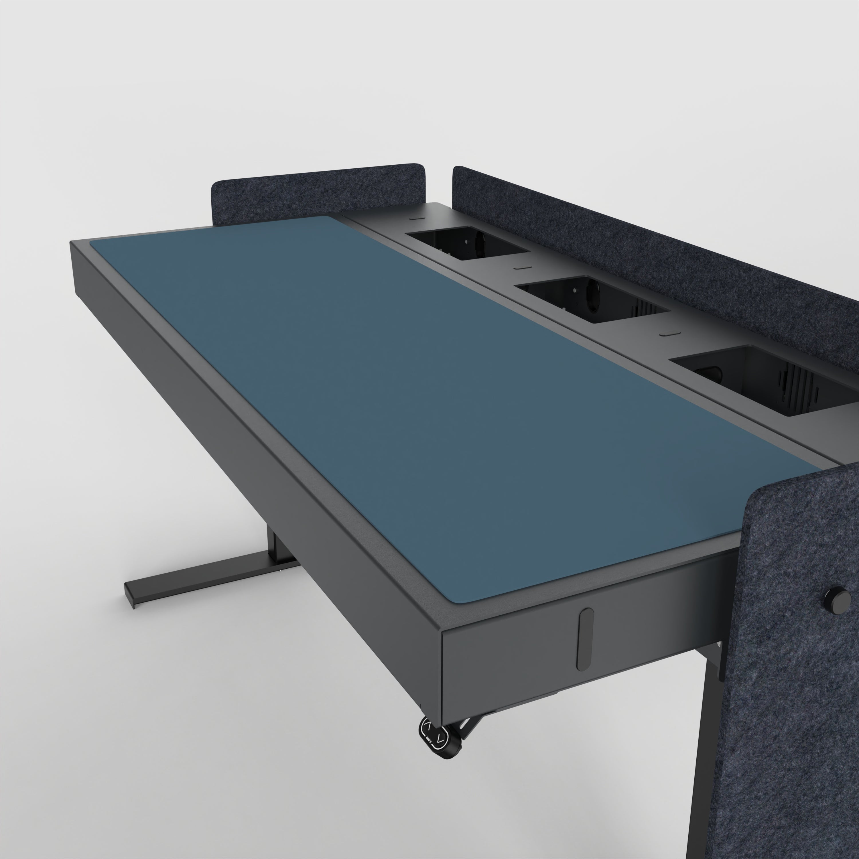 Deskpad for Heckler Lectern 6U in Denim finish.