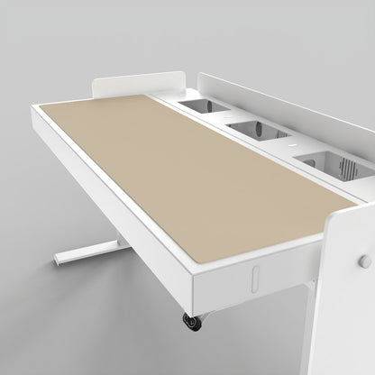 Deskpad for Heckler Lectern 6U in Macadamia finish.