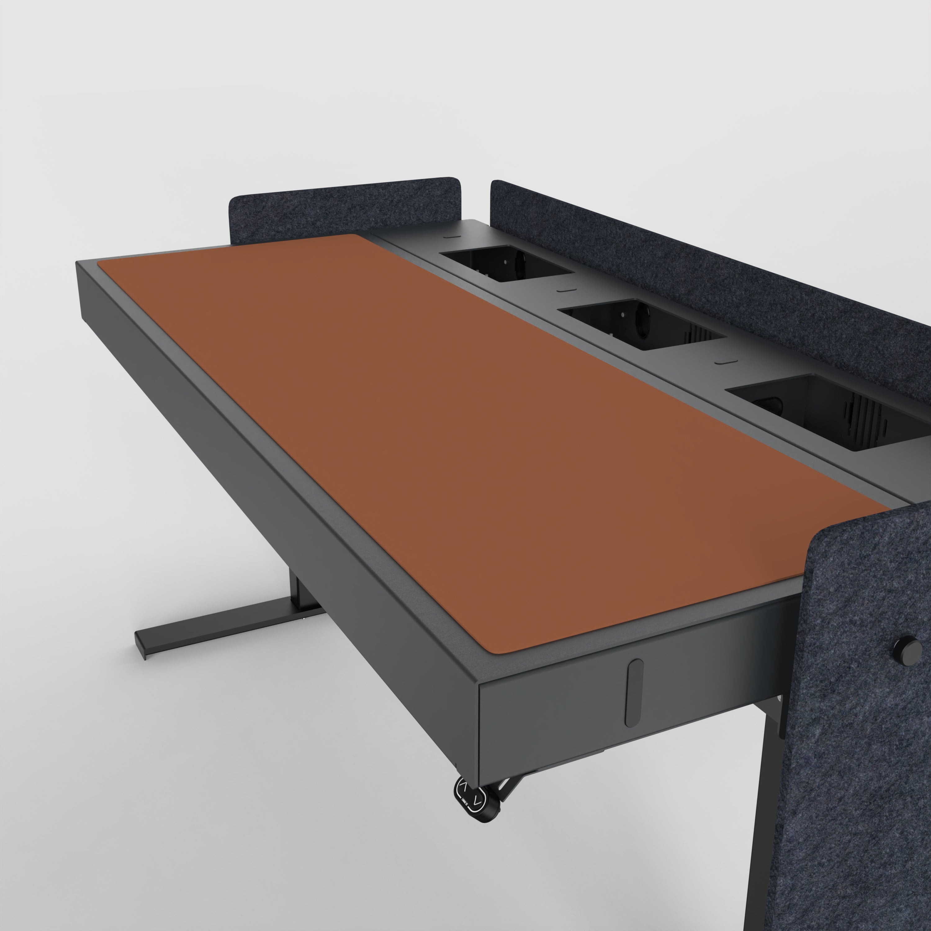Deskpad for Heckler Lectern 6U in Brick finish.