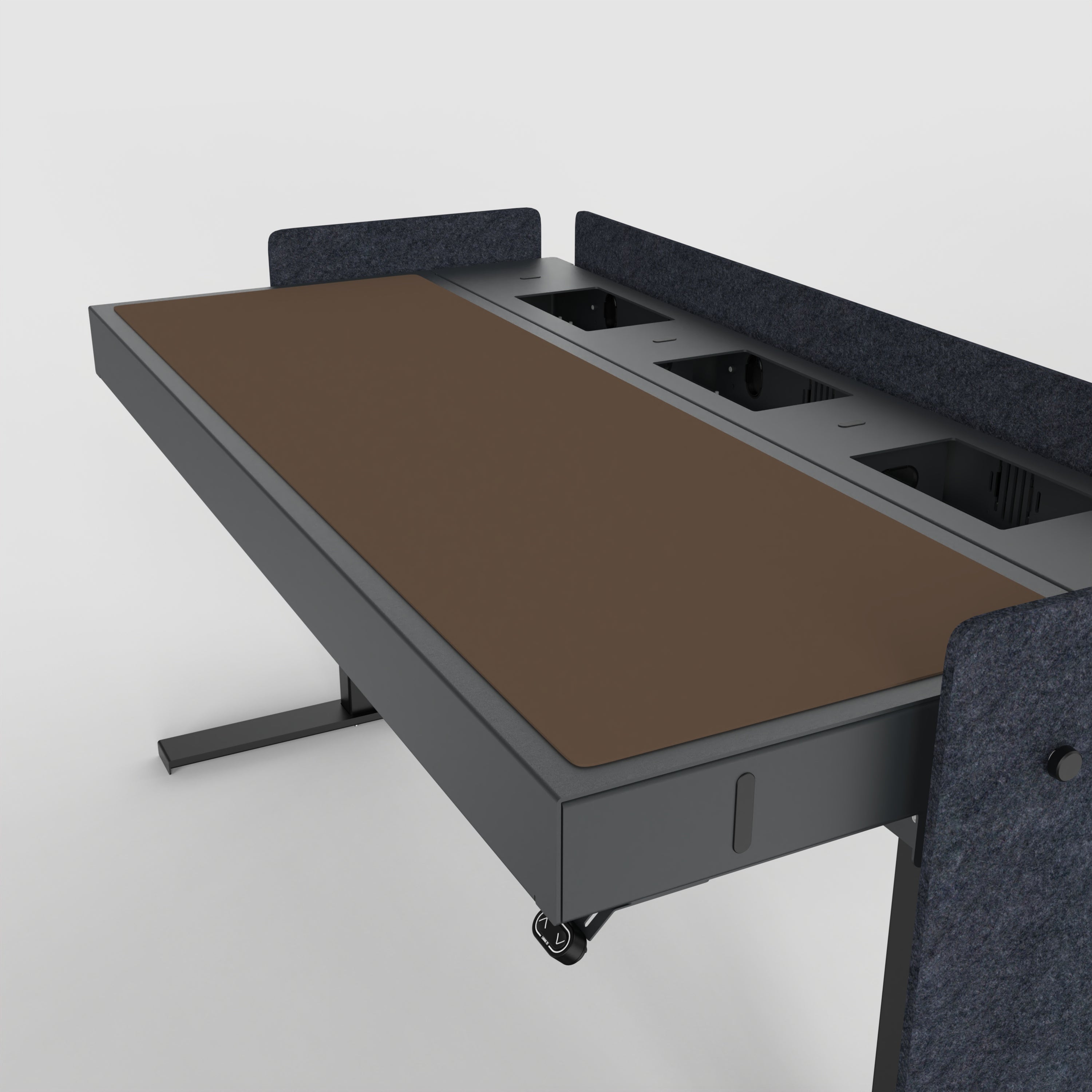 Deskpad for Heckler Lectern 6U in Espresso finish.