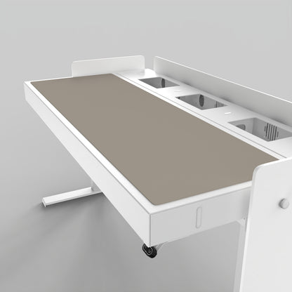 Deskpad for Heckler Lectern 6U in Taupe finish.