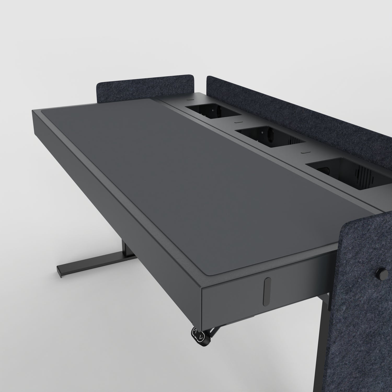 Deskpad for Heckler Lectern 6U in Basalt finish.