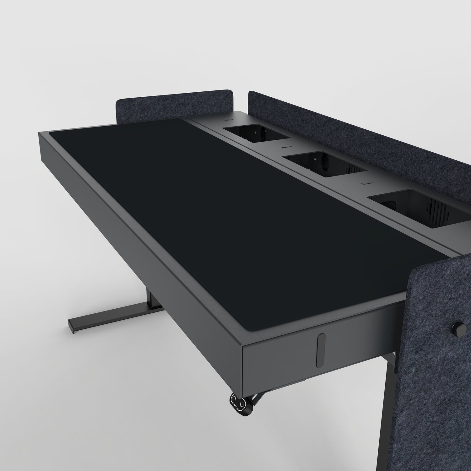 Deskpad for Heckler Lectern 6U in Nero finish.