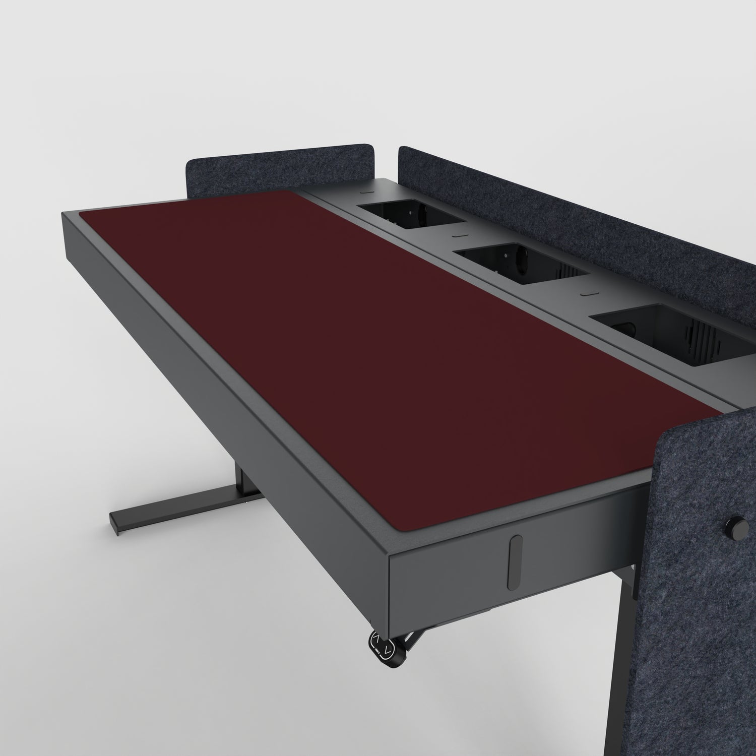 Deskpad for Heckler Lectern 6U in Burgundy finish.