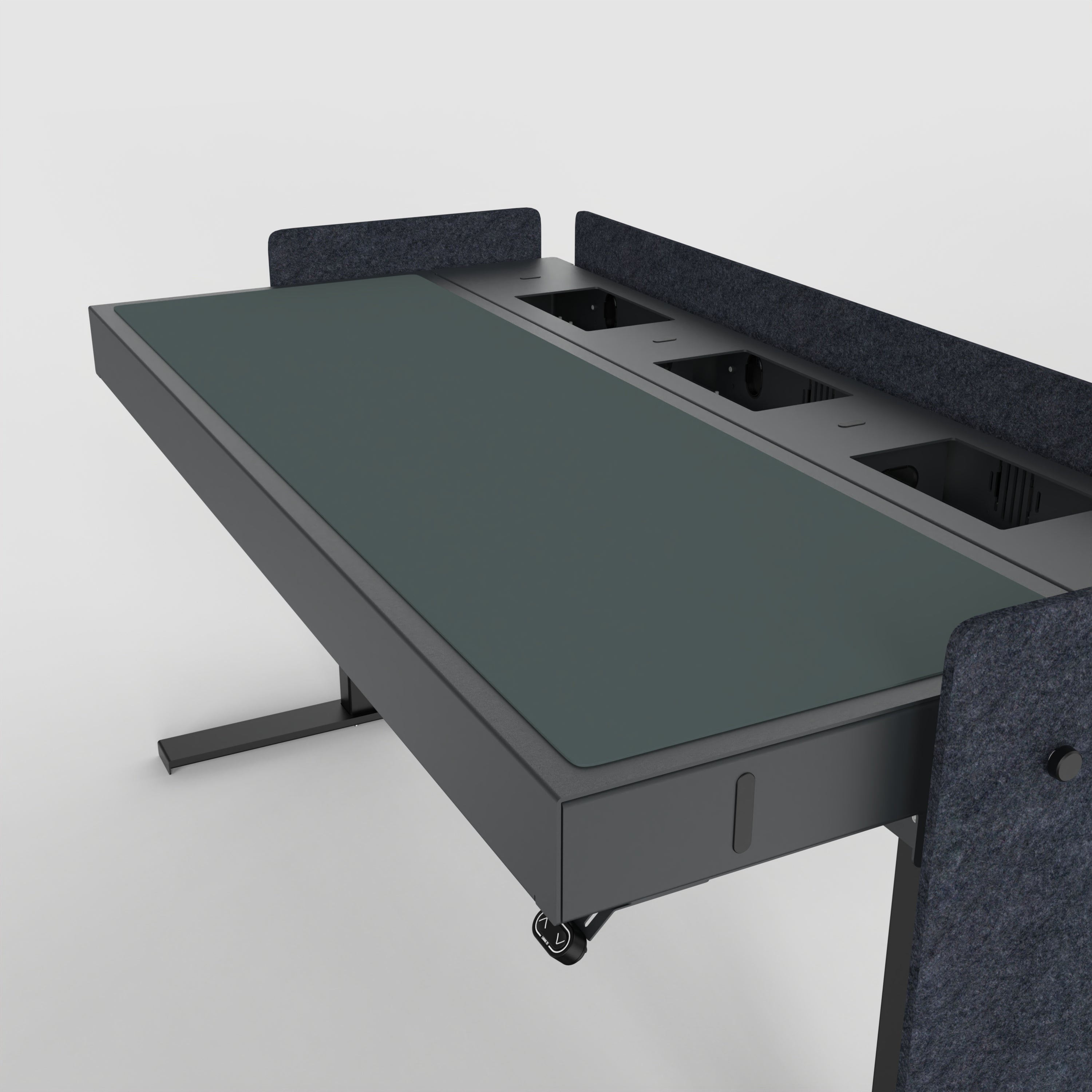 Deskpad for Heckler Lectern 6U in Pewter finish.