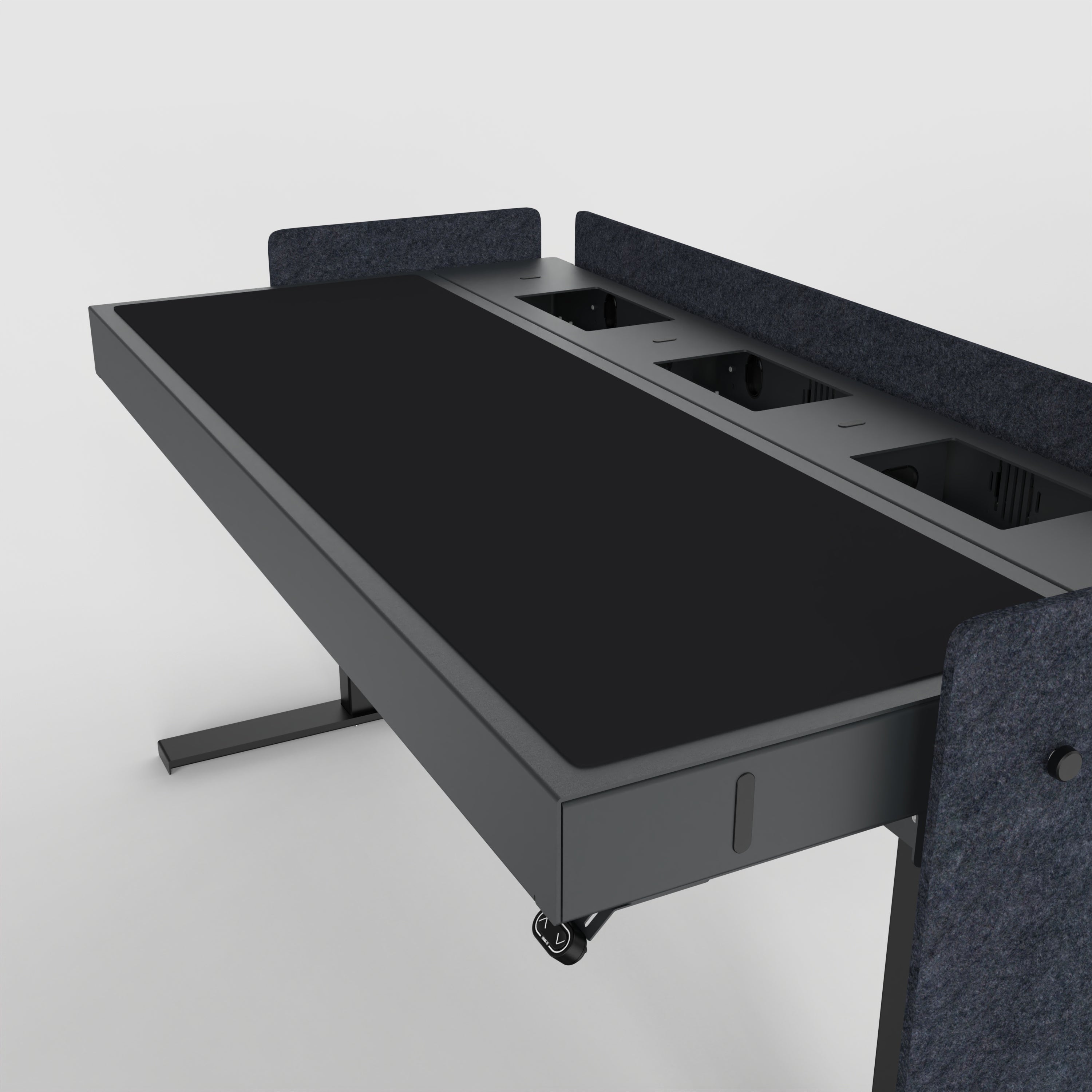 Deskpad for Heckler Lectern 6U in Charcoal finish.