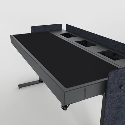 Deskpad for Heckler Lectern 6U in Charcoal finish.