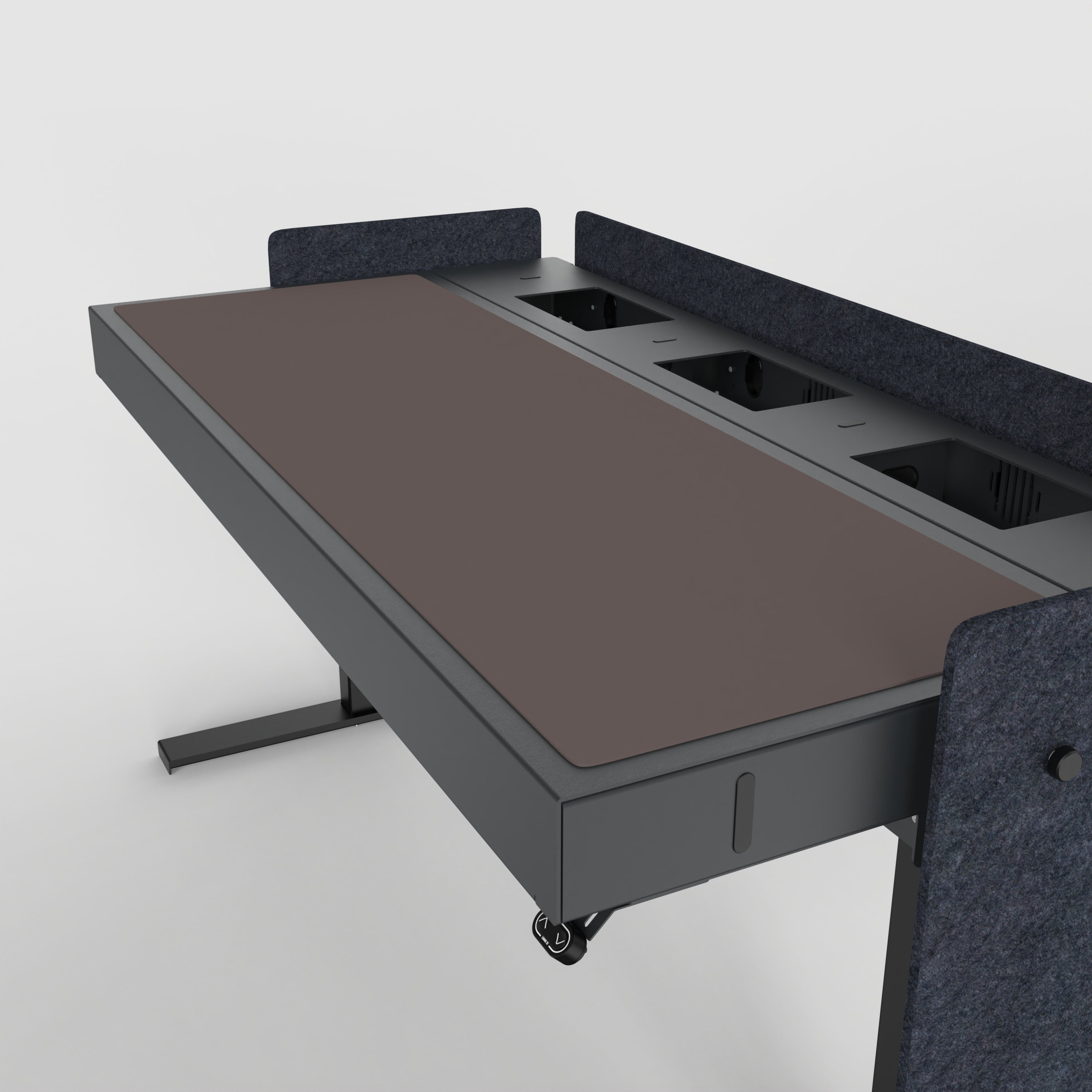 Deskpad for Heckler Lectern 6U in Mauve finish.