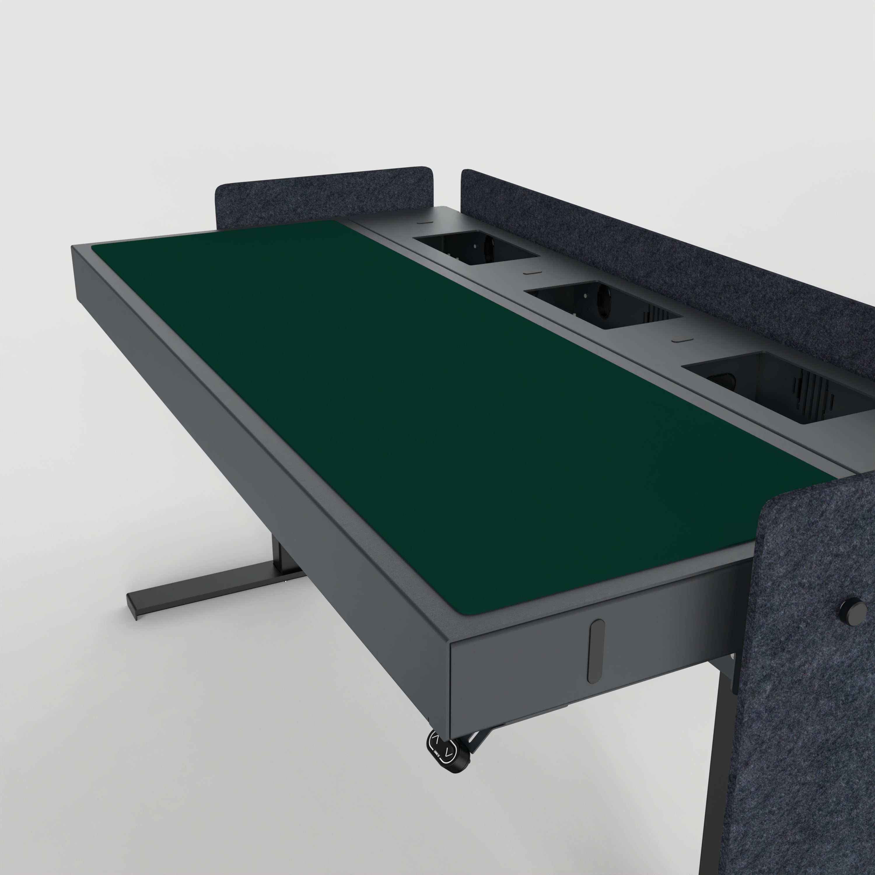 Deskpad for Heckler Lectern 6U in Conifer finish.