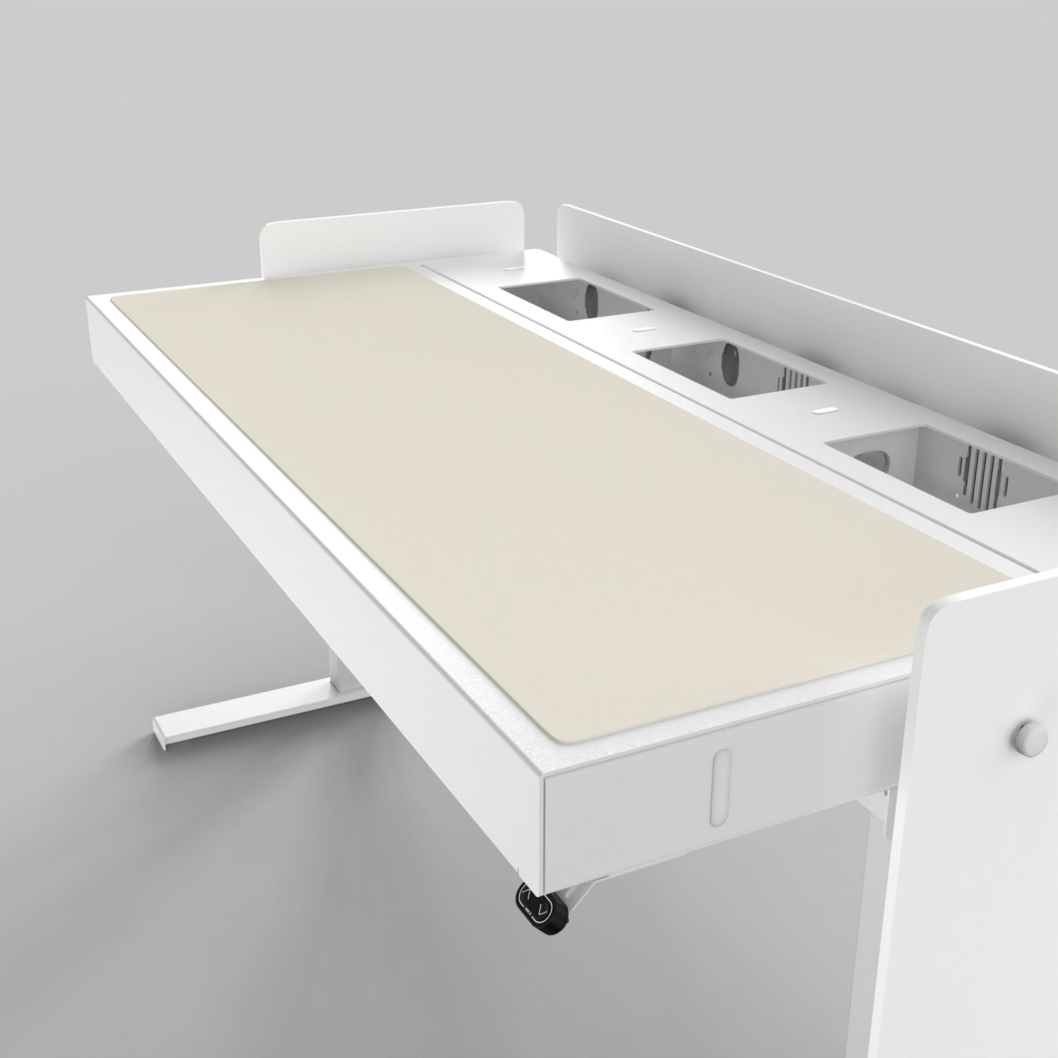 Deskpad for Heckler Lectern 6U in Mushroom finish.