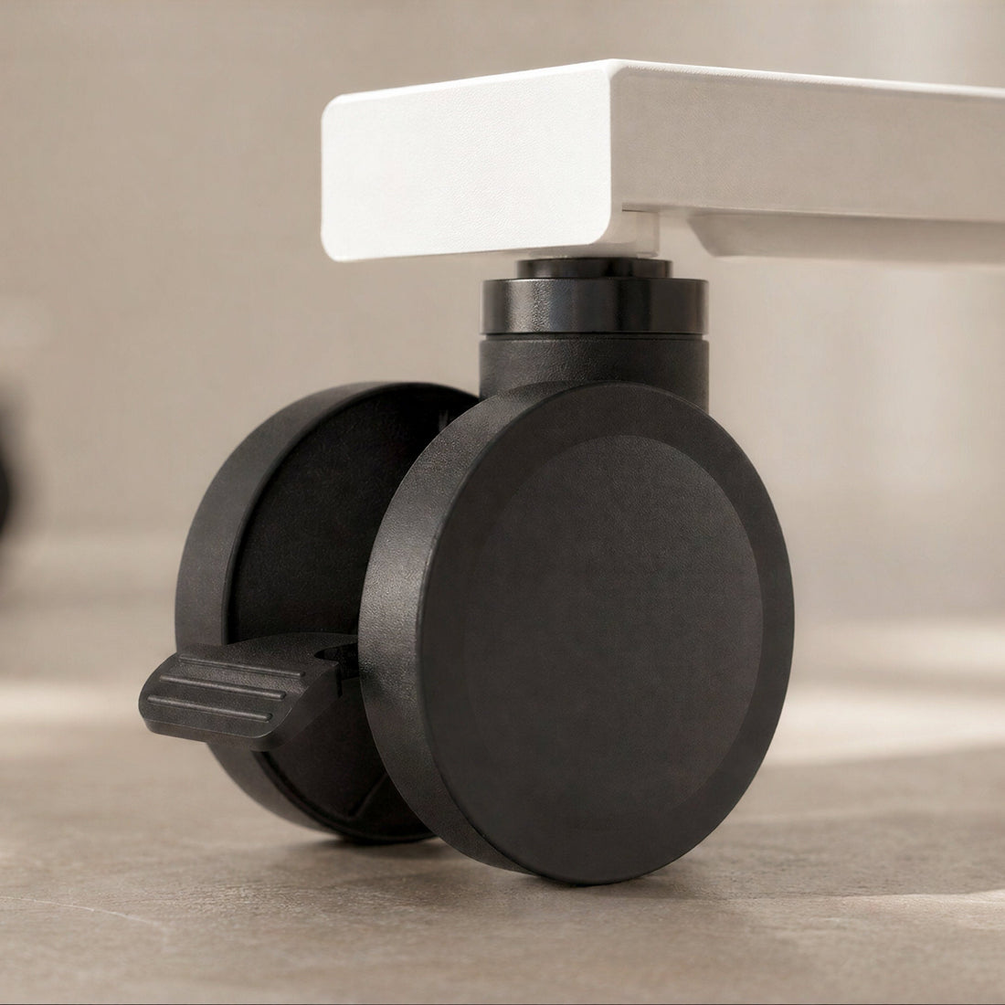 Casters for Heckler Lectern product view.