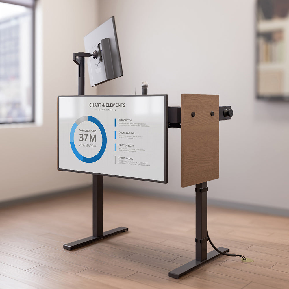 Display Mount Kit installed on Heckler Lectern 4U with 43-inch display