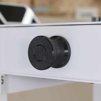 Heckler Lectern Bag Hook — close-up of hook with computer bag, Black finish