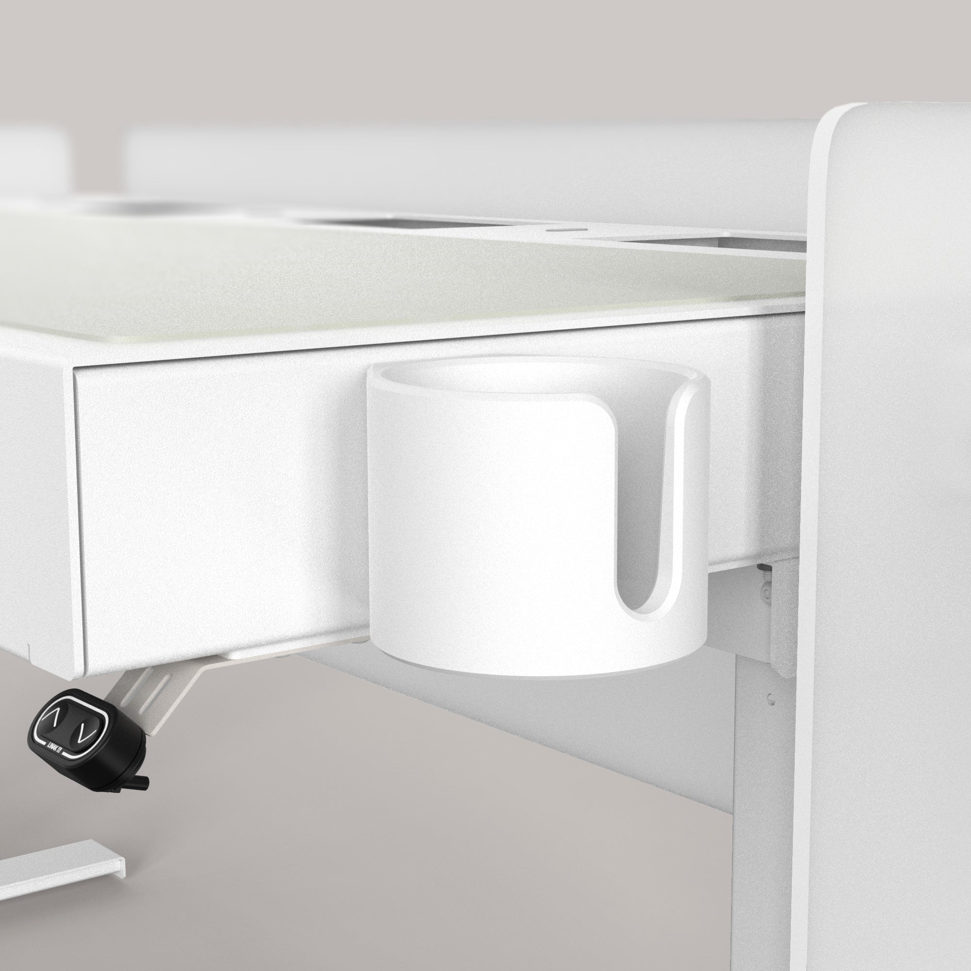 Cup Holder for Heckler Lectern in White — product render