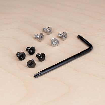 Replacement Screws T226, product photo showing assembly screws and security hex key