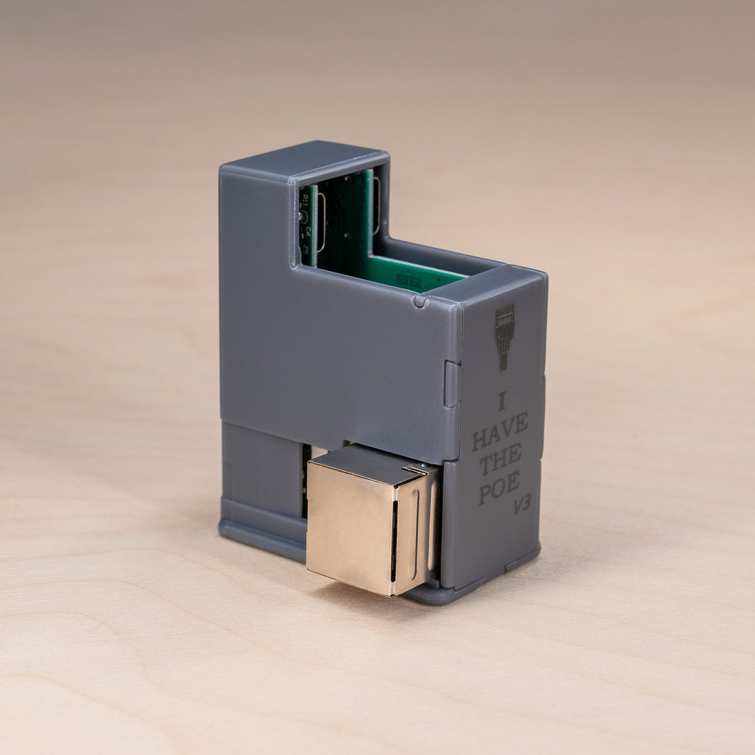 Ethernet and PoE+ Power USB-C Adapter T515 for Heckler MX Wall Mount, product photo on white background