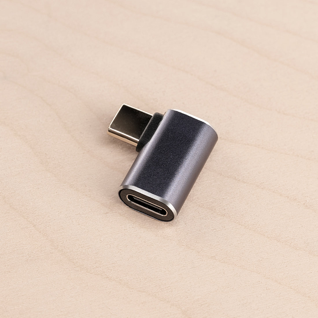 USB-C Right Angle Adapter T525, product photo showing compact low-profile design