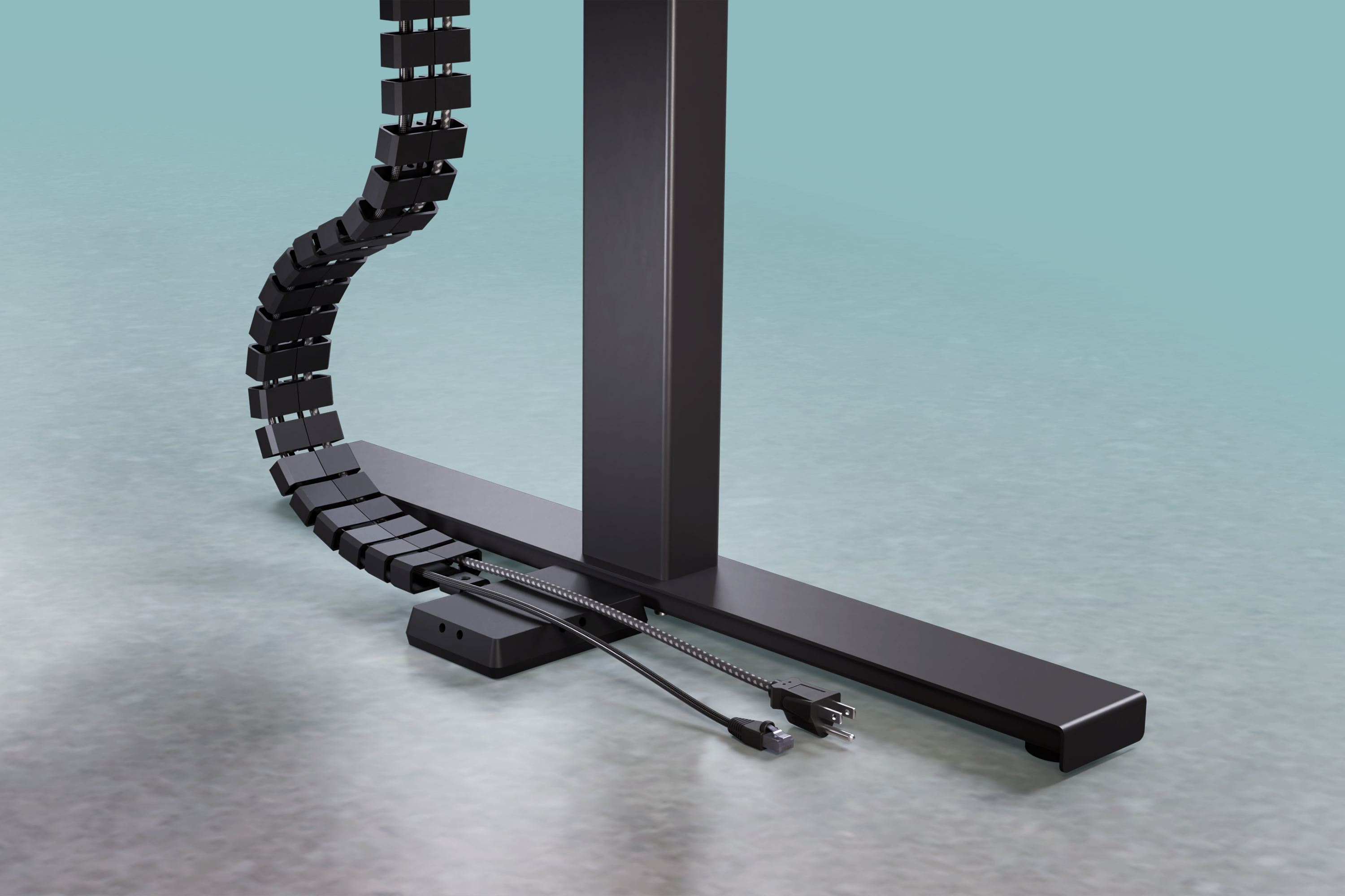 Cable Management Kit — mounting plate installation detail