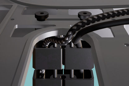 Cable Management Kit for Heckler Lectern — complete installation overview