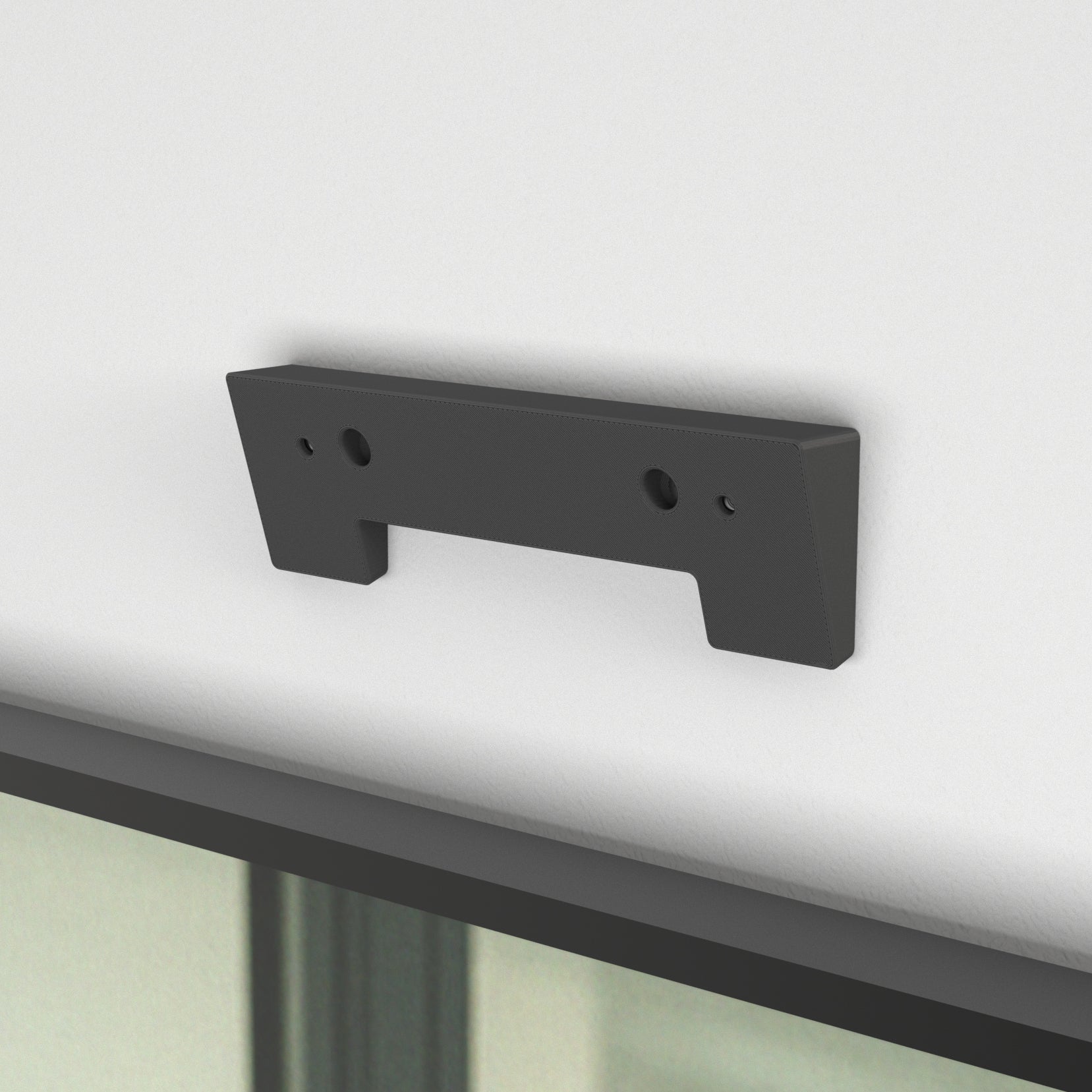 Heckler Angle Adapter for Huddly C1 — wedge-shaped adapter front view, Black
