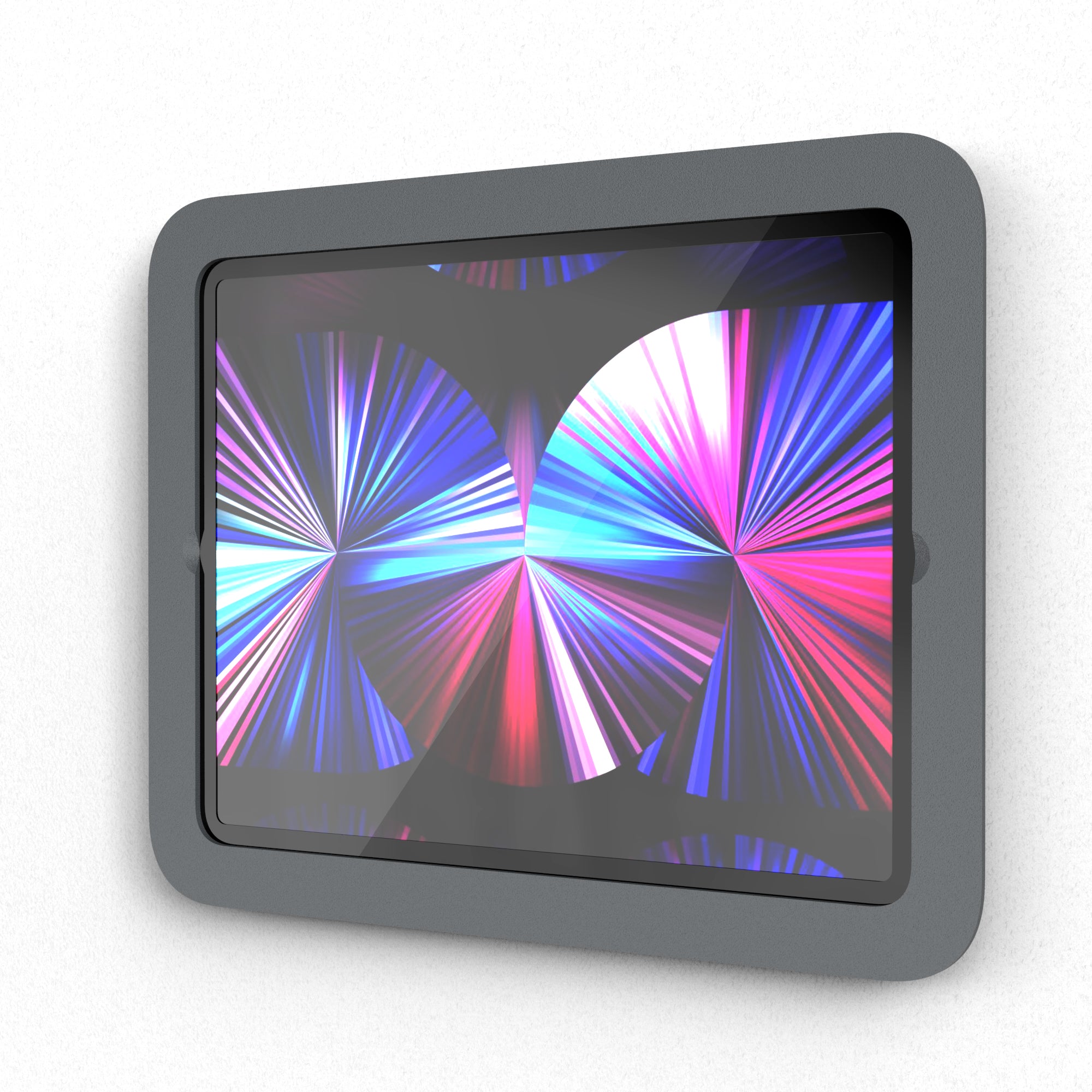 Heckler Wall Mount MX for iPad Pro 12.9-inch — front view in Black Grey