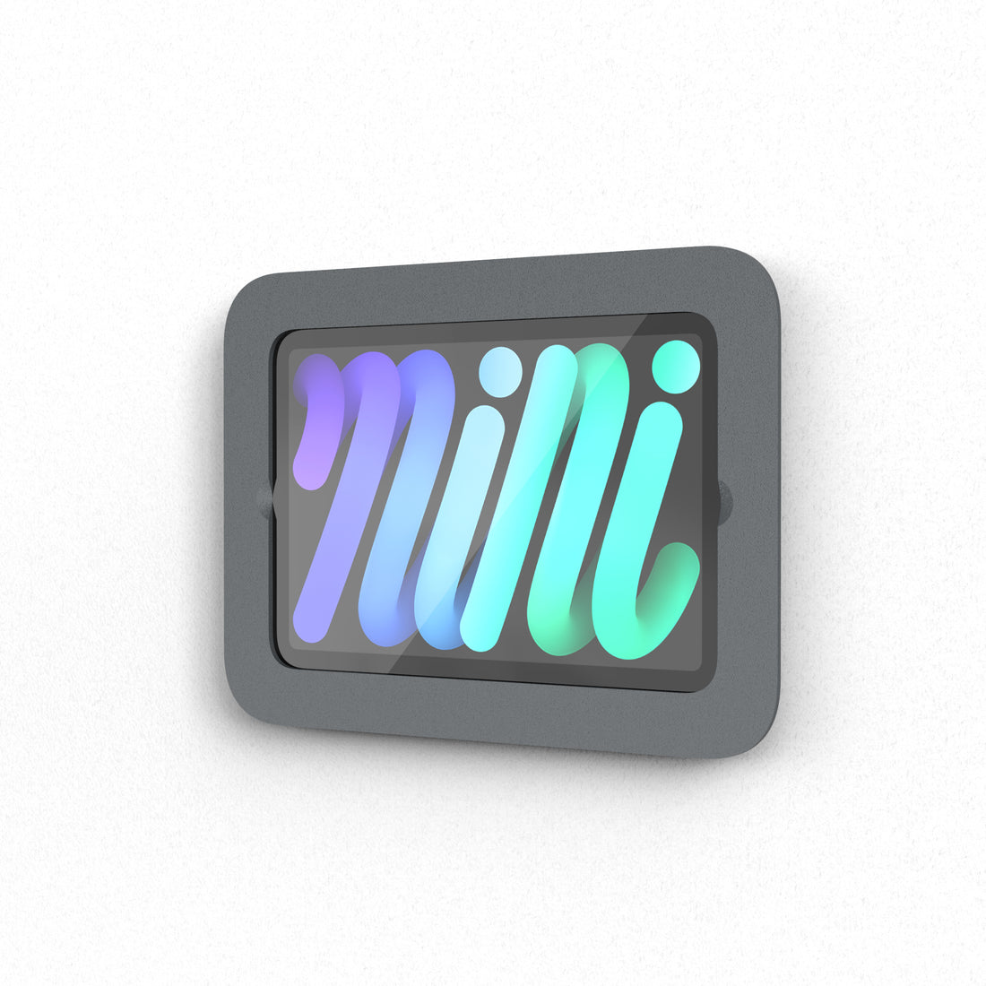 Heckler Wall Mount MX for iPad mini 6th and 7th Generation — front view in Black Grey