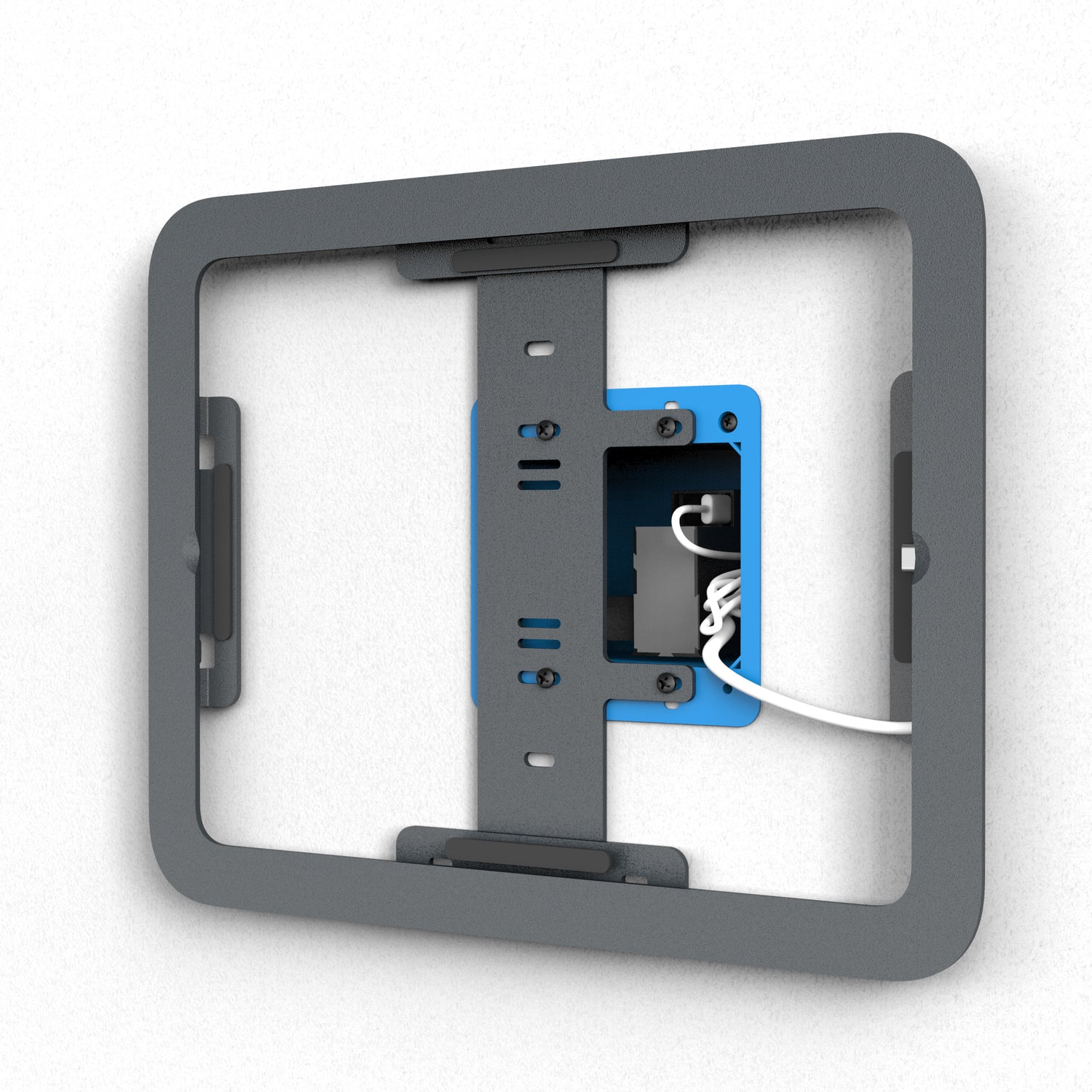 Heckler Wall Mount MX for iPad Pro 12.9-inch with PoE adapter — rear view