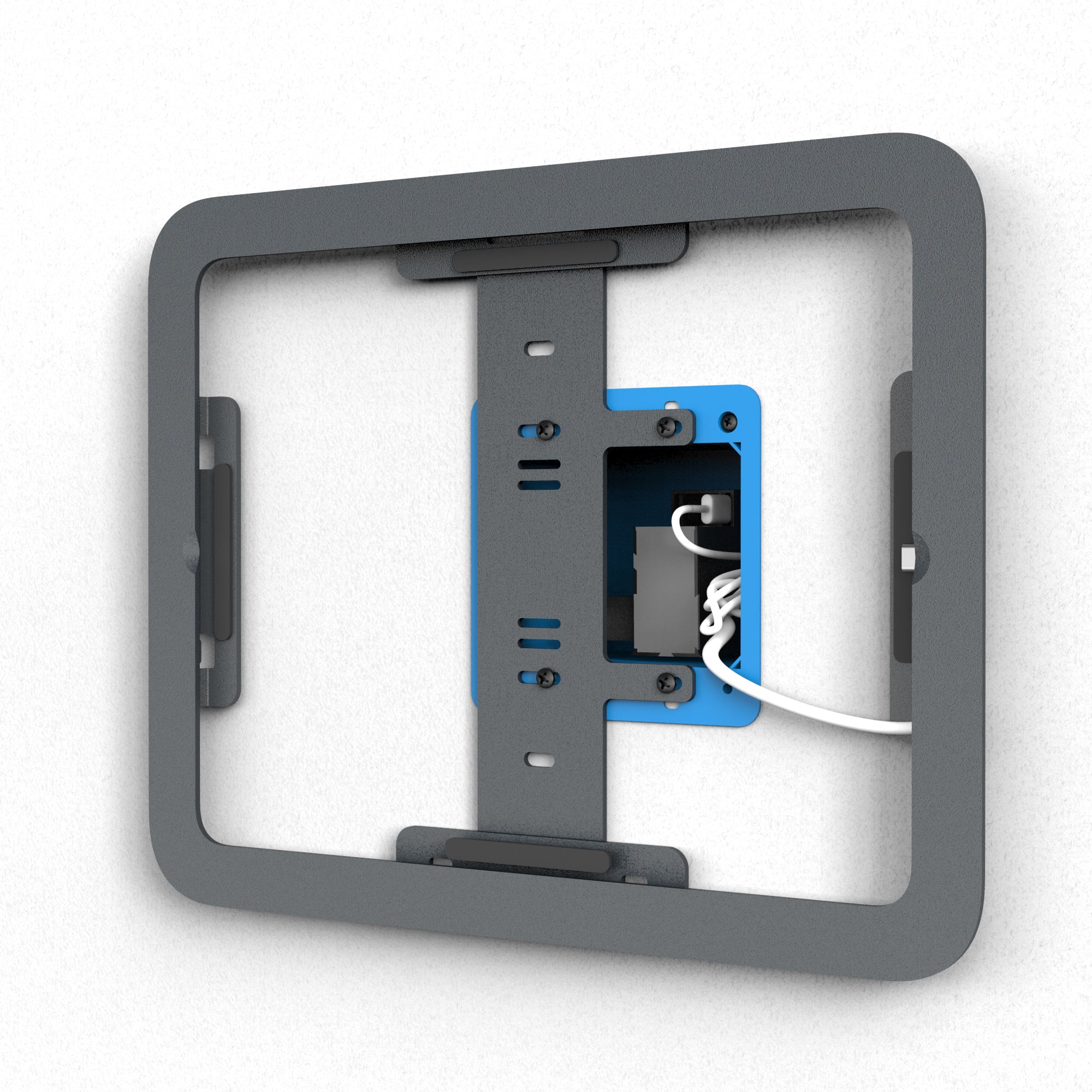 Heckler Wall Mount MX for iPad Pro 12.9-inch with PoE adapter — rear view