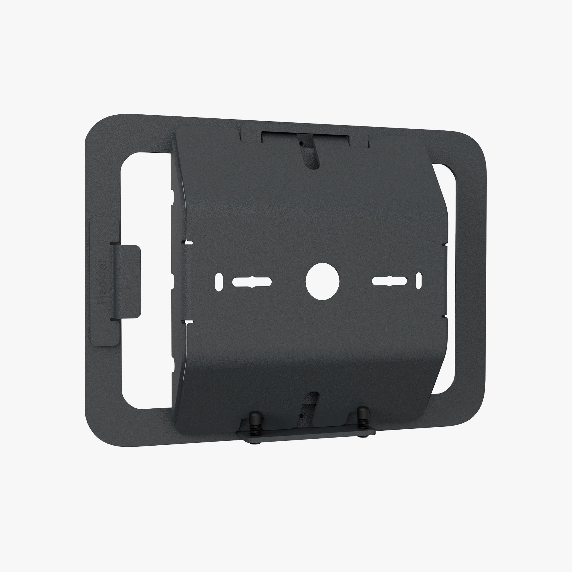 Heckler OnWall Mount for iPad mini — rear view showing PoE adapter compartment