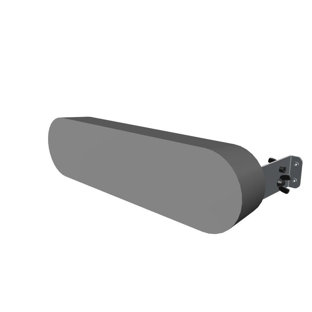 Soundbar Mount for Heckler AV Cart — close-up showing mounting bracket and hardware"