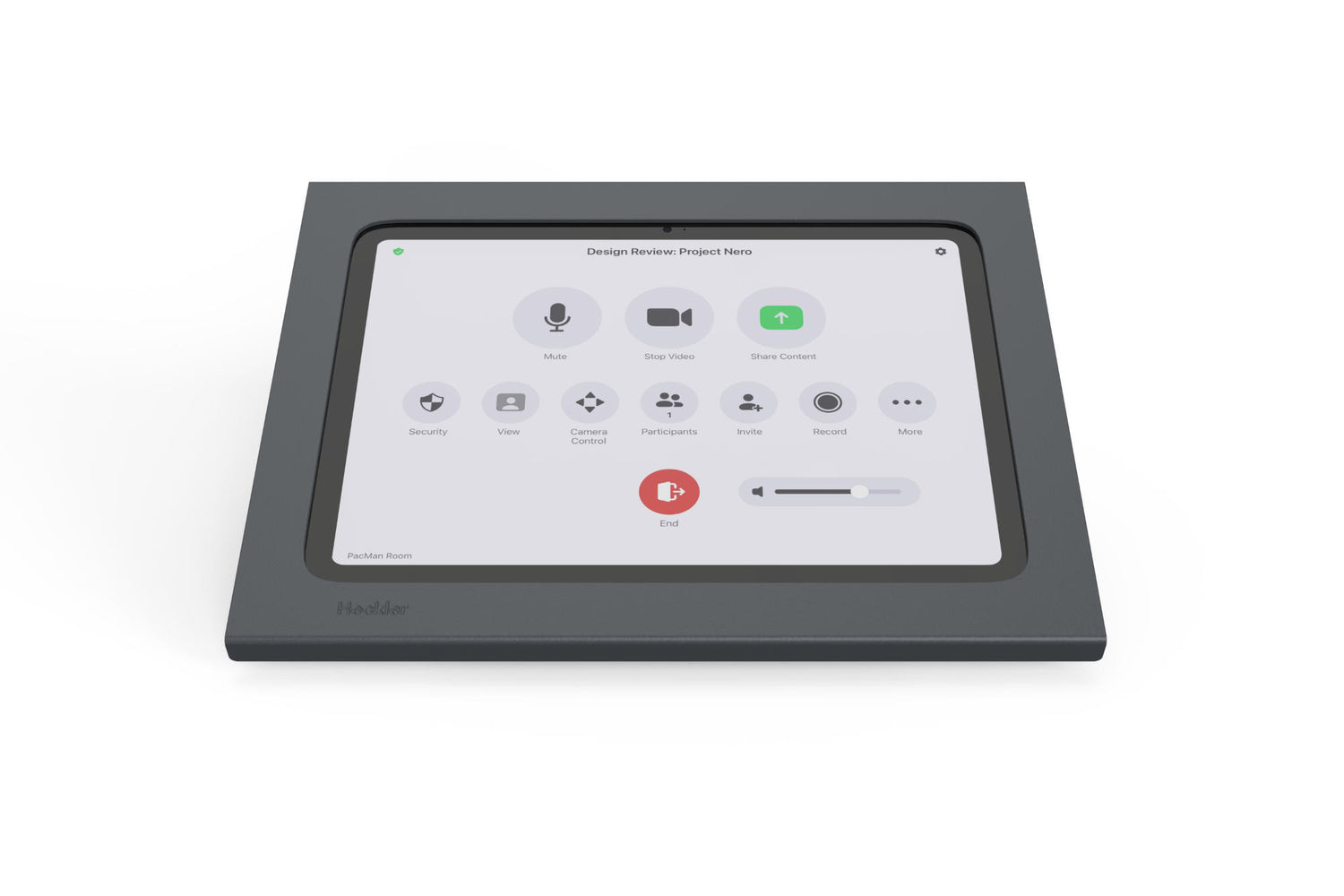 Zoom Rooms Console for iPad 10th and 11th Generation side detail.